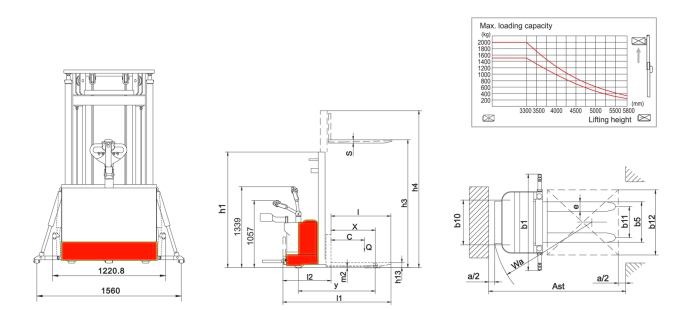 Semi electric pallet truck MP15A